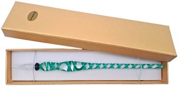 Tintenschreiber (transp./grün-weiße Streifen)